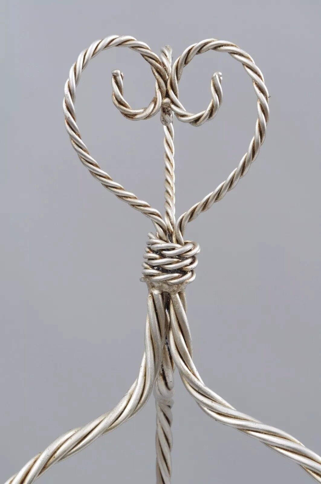 Italian Hollywood Regency Silver Gilt Iron Rope Tassel Plant Stand Muffin Stand