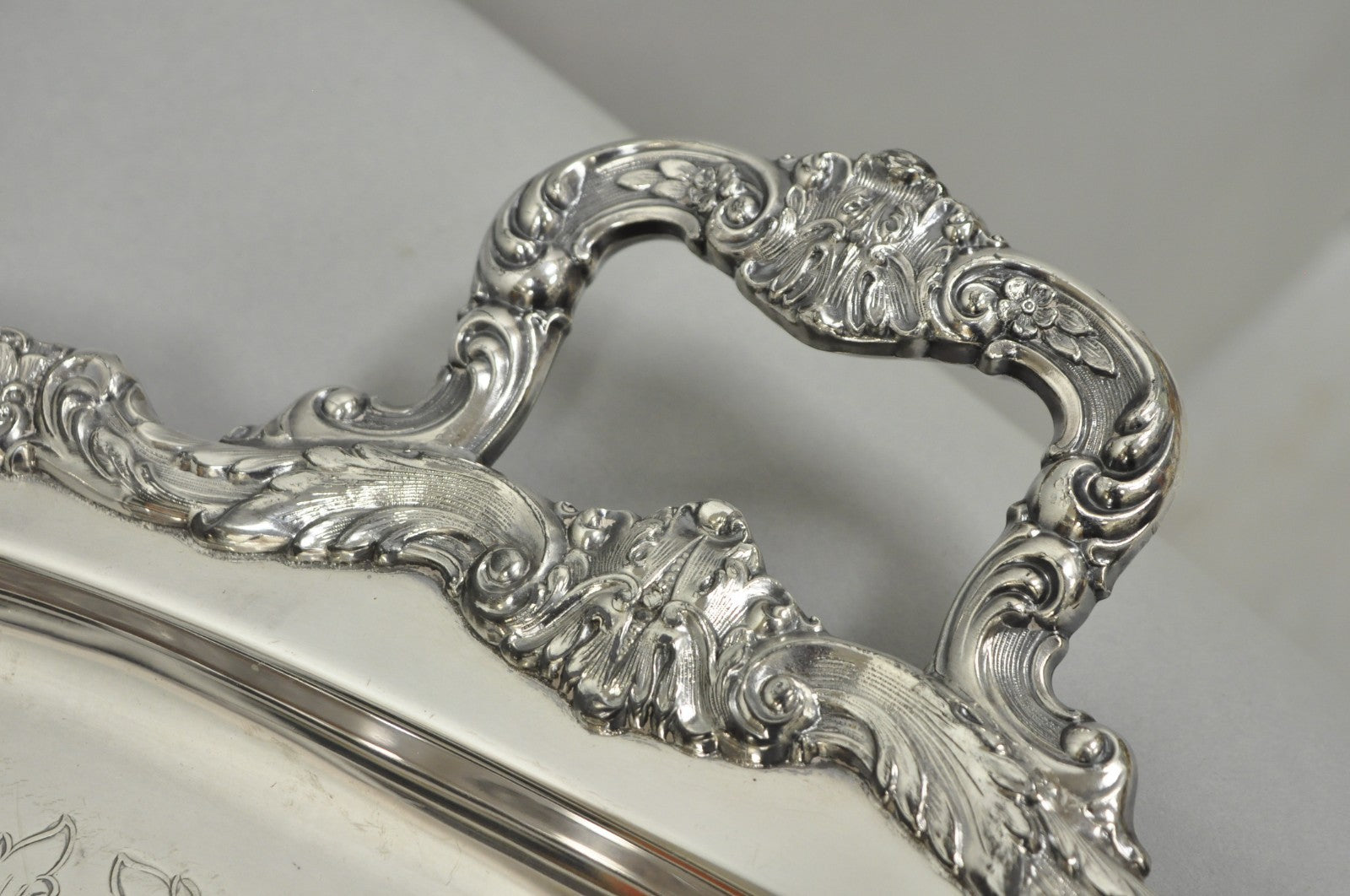 Vintage Poole EPCA Sevenoaks 650 Large Silver Plated Serving Platter Bar Tray B