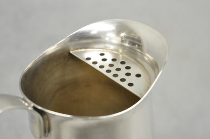 Vintage Sheffield USA Silver Plated Mid Century Modern Tapered Water Pitcher