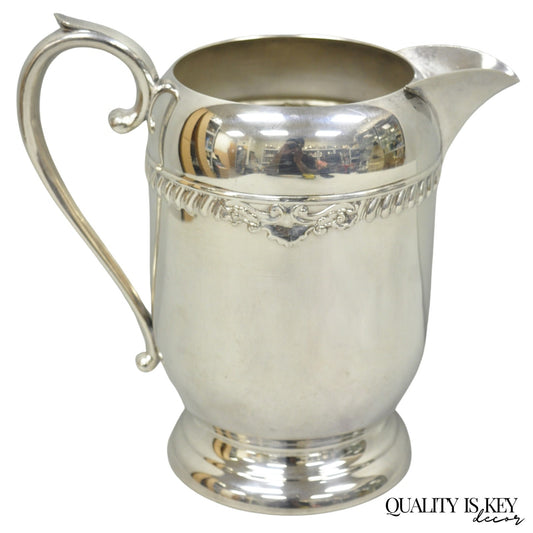 Vintage Sheridan Victorian Style Silver Plated Lemonade Beverage Water Pitcher