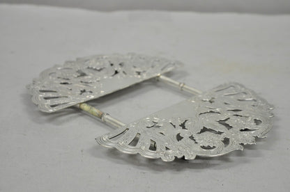 Vintage Wallace 7332 Victorian Style Silver Plated Expanding Pot Trivet (B)