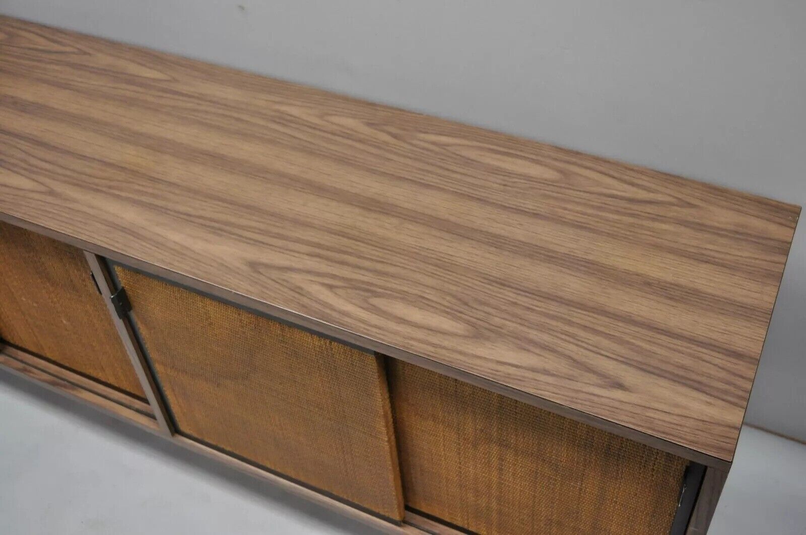 Vintage Mid Century Modern Laminate Formica Case 72" Credenza Cabinet Buffet