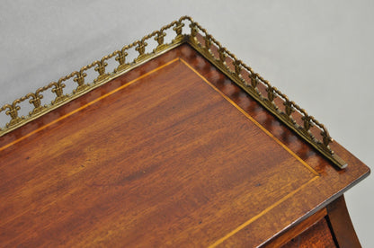 Antique French Louis XV Style Marquetry Inlaid Drop Front Ladies Writing Desk