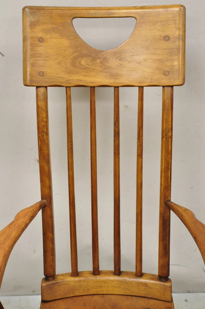 Vintage Sikes Co Maple Wood American Colonial Style Rocker Rocking Chair (B)