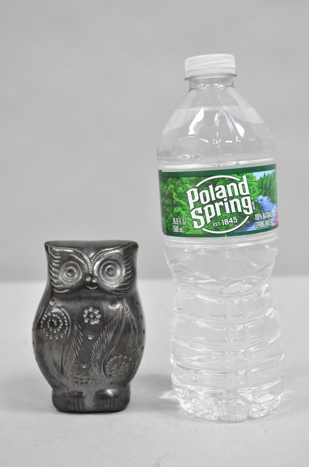 Dona Rosa Barro Negro Black Pottery 4" Carved Owl Figurine Mid Century Modern