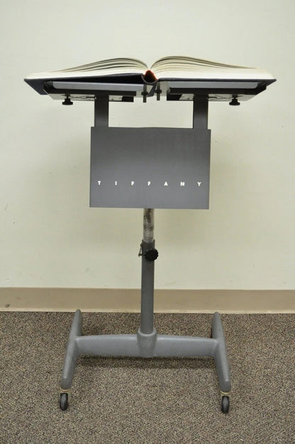 Vintage Mid Century Modern Art Deco Adjustable Book Lectern by Tiffany Stand Co