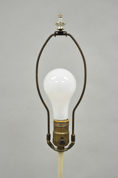 Antique Large Victorian Bisque "Taking The Cream" Porcelain Figure Table Lamp