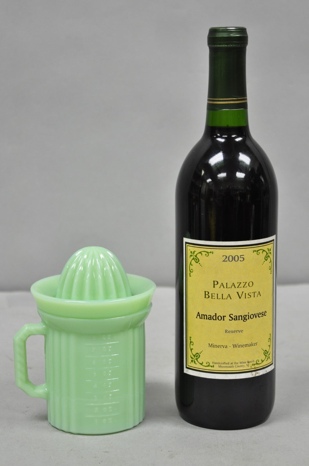 Vintage Green Jadeite Depression Glass 1 Cup Ribbed Juicer Measuring Cup
