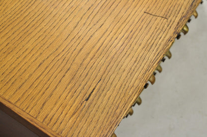 Antique Arts & Crafts Library 15 Drawer Mission Oak Stacking Card File Cabinet
