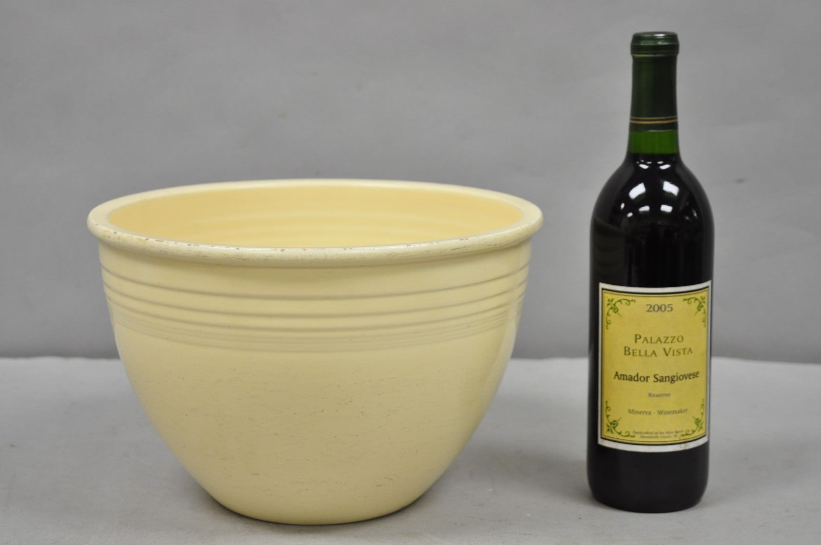 Vintage Fiesta Homer Laughlin China #7 Ivory Large Nesting Kitchen Mixing Bowl