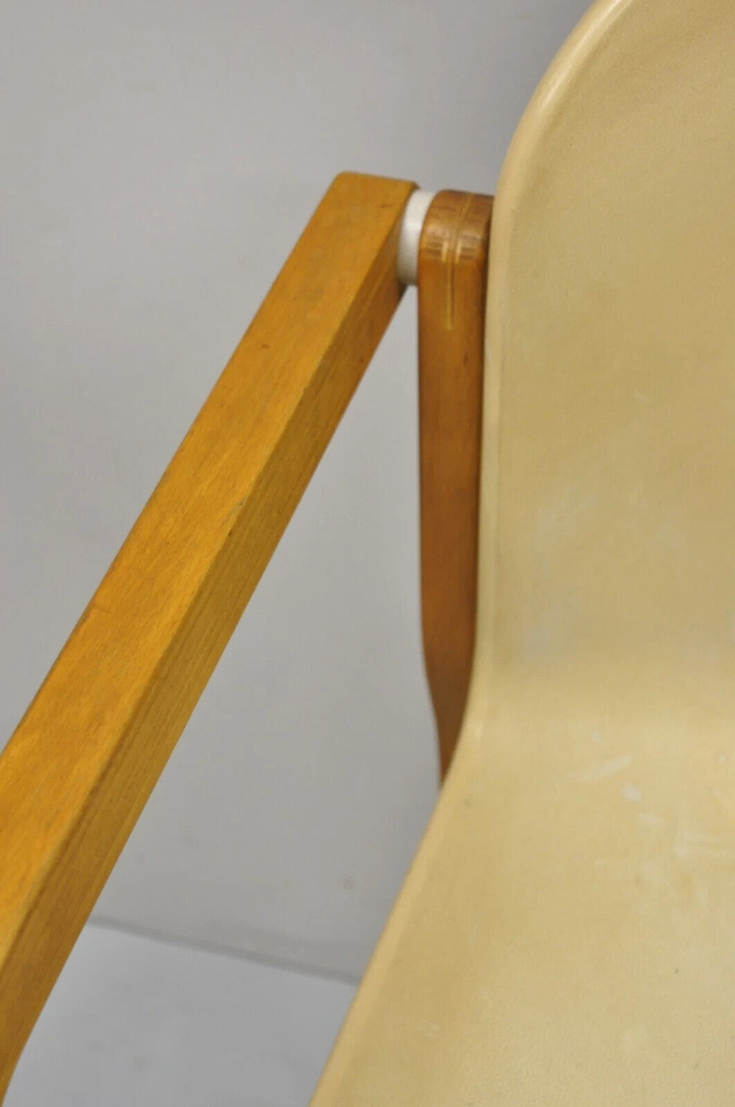 Gerd Lange Thonet Molded Plastic and Birch Wood Mid Century Modern Arm Chair