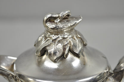 Antique Art Nouveau Rogers Smith Silver Plated Swan Coffee Creamer Small Tea Pot