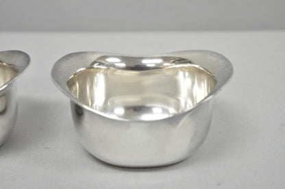 Vintage Carl Cohr Denmark Mid Century Modern Silver Plated Creamer & Sugar Bowl