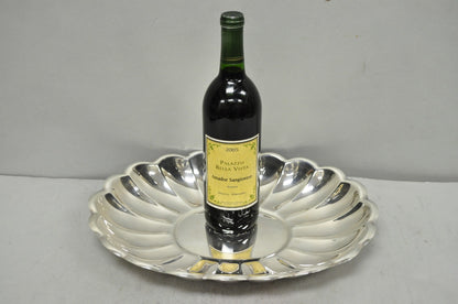 Vintage Reed & Barton "Holiday" Scalloped Oval Serving Platter Tray w/ Monogram