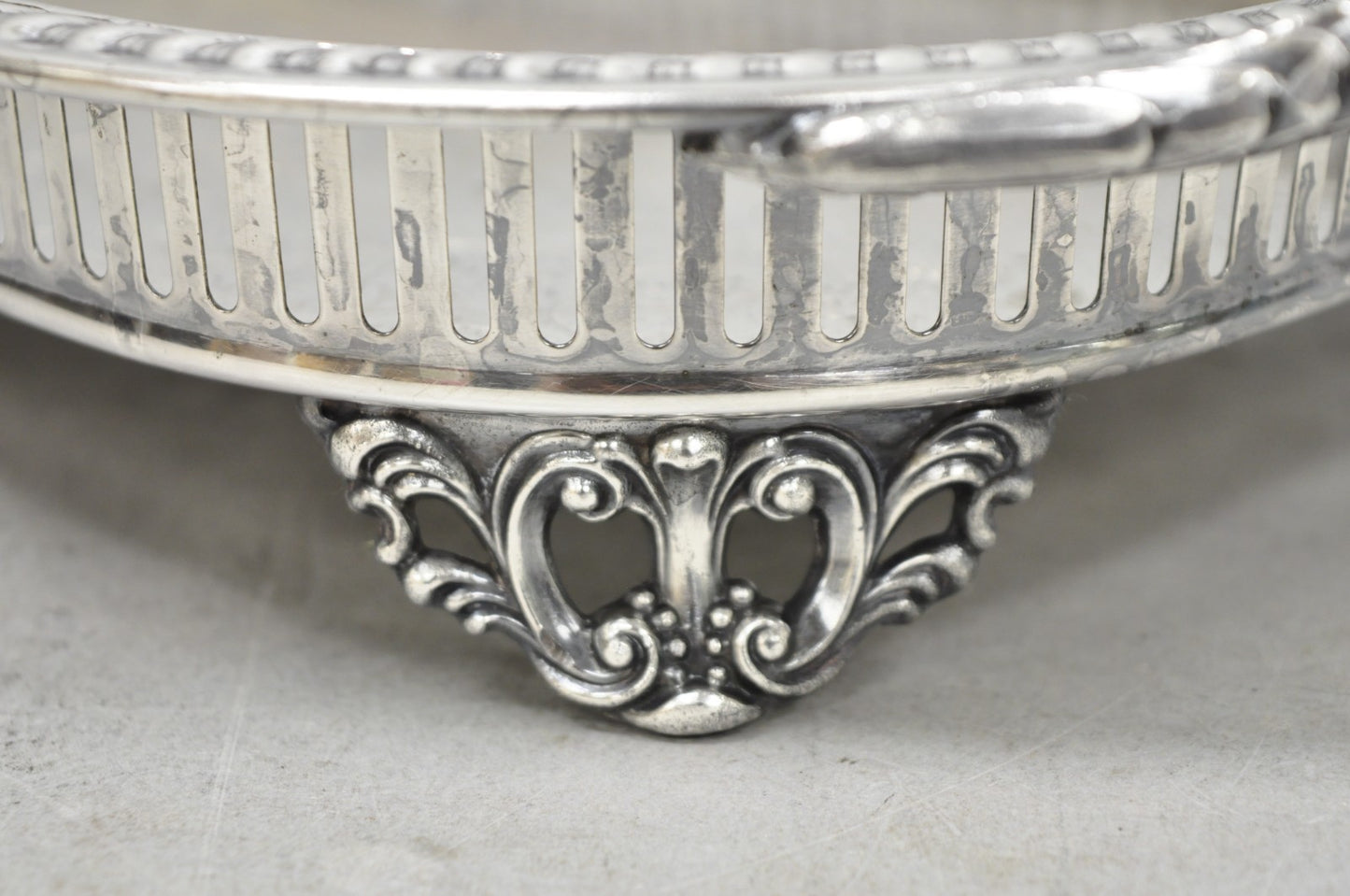 Vintage Amston Victorian Silver Plated Narrow Bar Tray Serving Platter