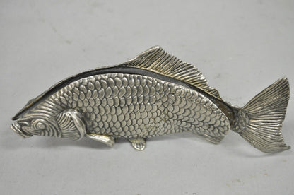 Vintage Italian Hollywood Regency Silver Plated Figural Koi Fish Napkin Holder