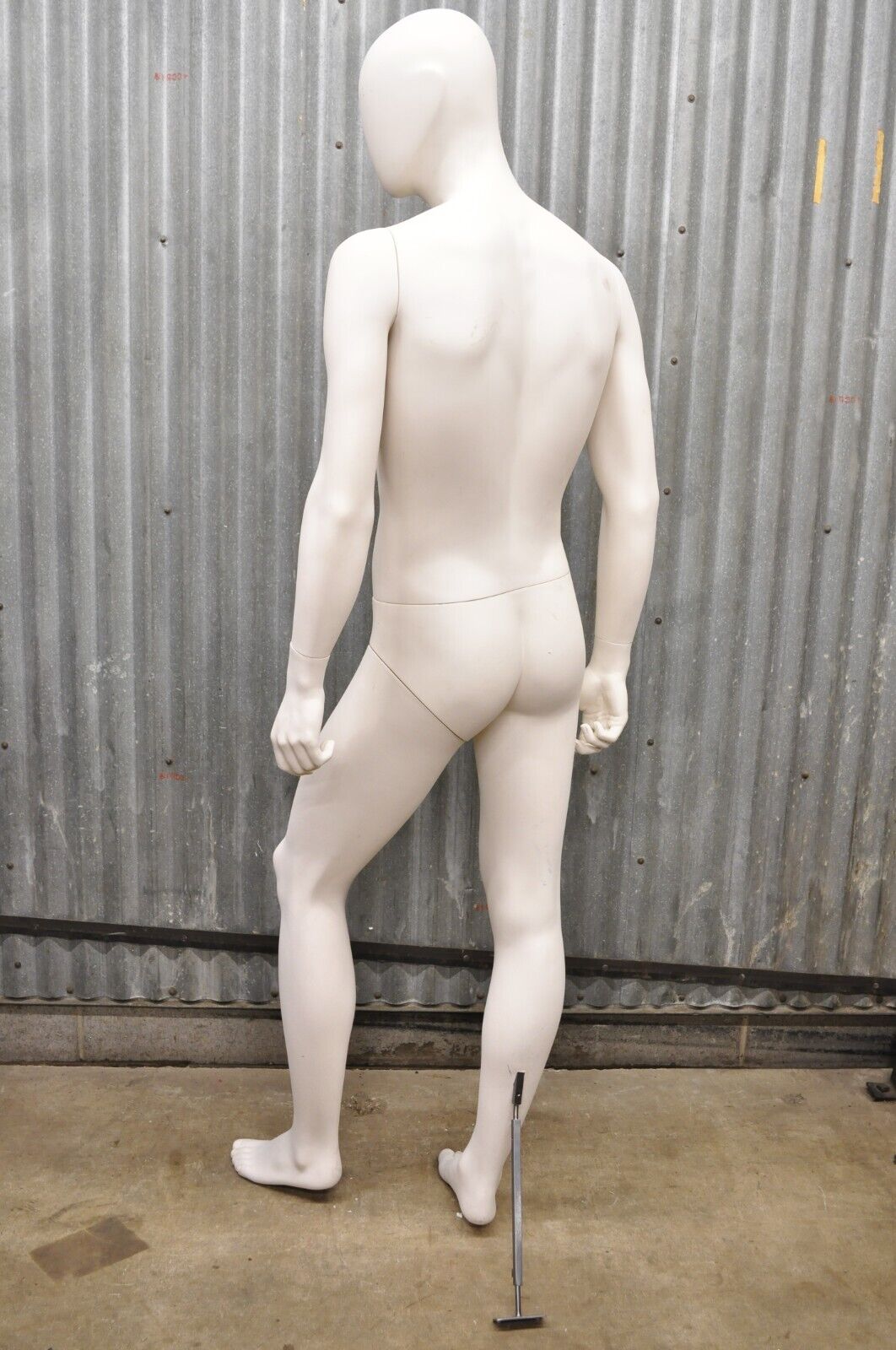 Male Fiberglass White Matte Finish Full Body Display Mannequin by Almax (A)