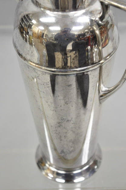Bernard Rices Sons Art Deco Silver Plated Martini Cocktail Shaker "S" Monogram