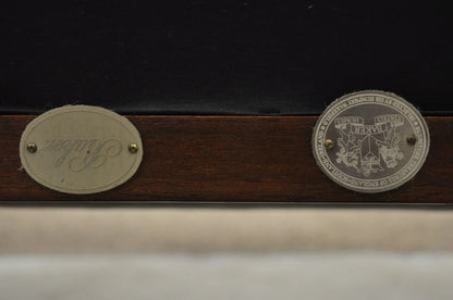 Baker Stately Homes Regency Style Grey Leather Lions Head Pull Up Tub Club Chair