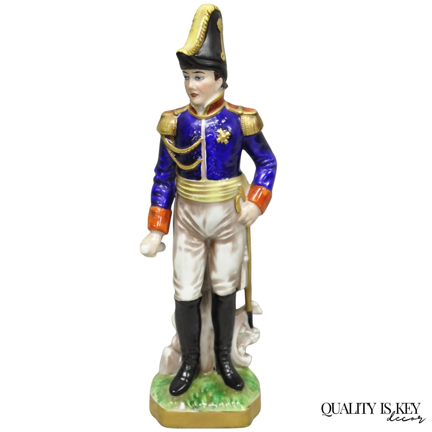 Vintage Capodimonte Italian Porcelain Napoleonic General Figurine Statue 7282- B