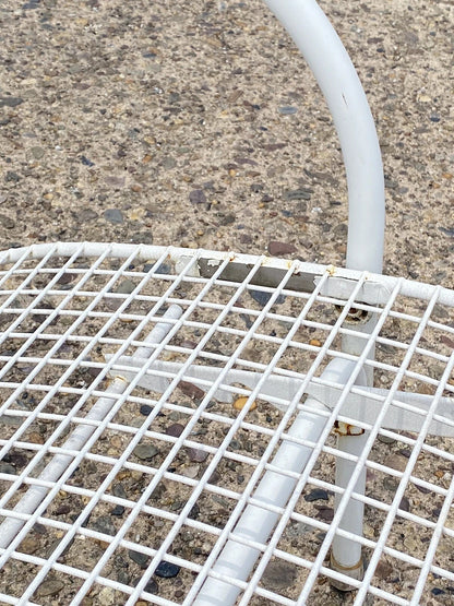 Vintage Mid Century Modern Reclining Wrought Iron Sculptural Patio Lounge Chair