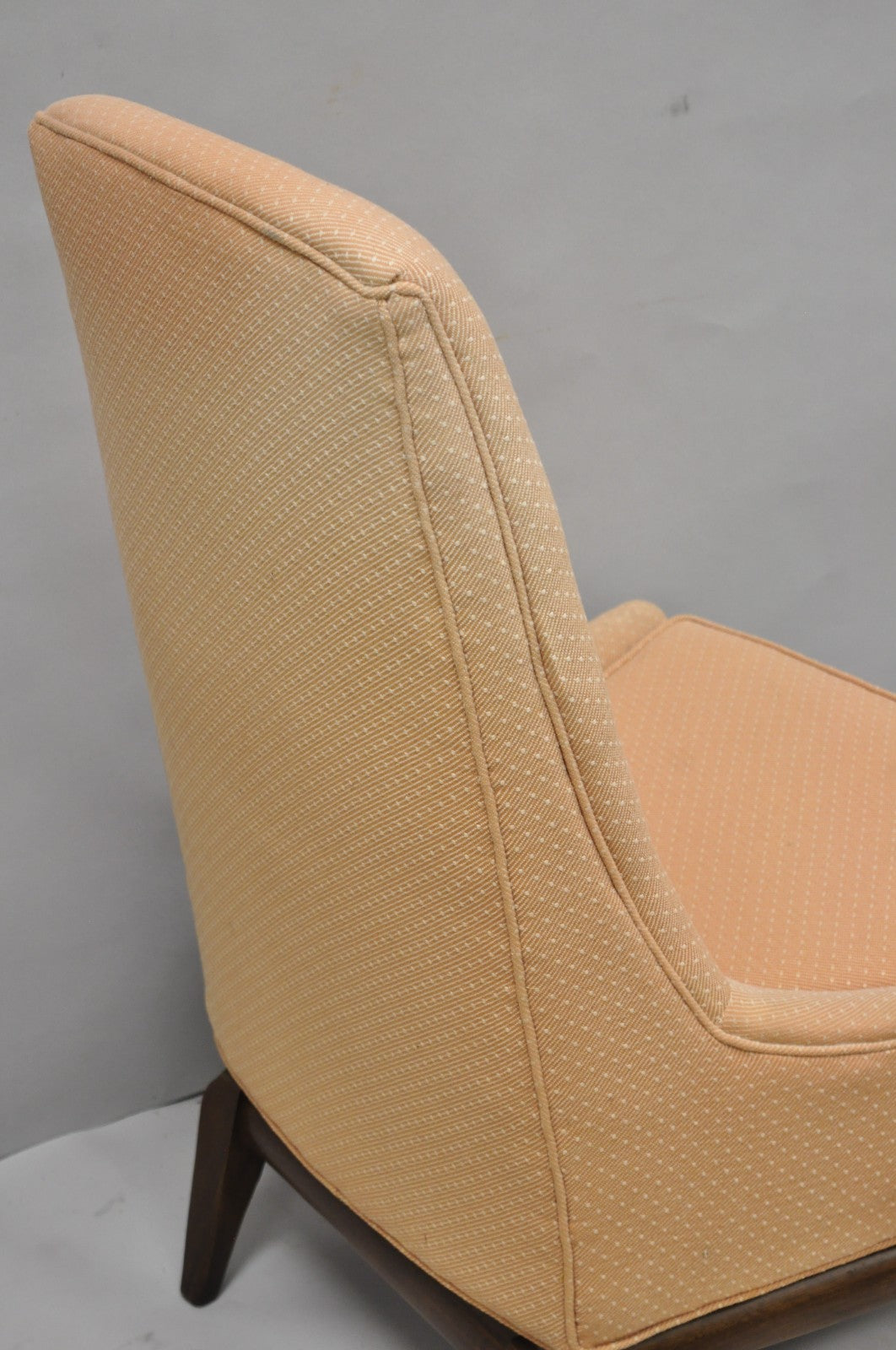 Mid Century Modern Walnut Lounge Chair Attr. T H Robsjohn Gibbings for Widdicomb