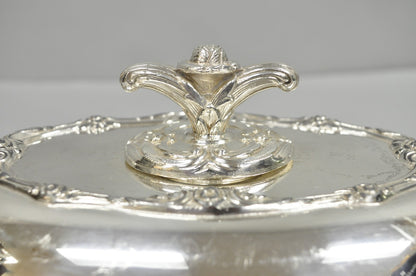 Vintage Rogers 1881 Glenrose Silver Plated Covered Vegetable Serving Dish