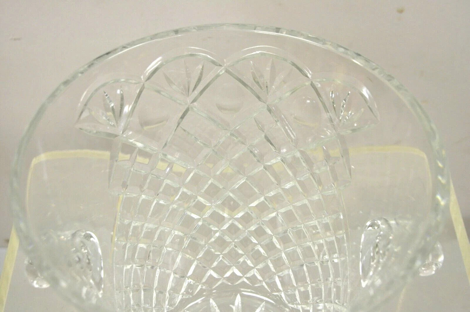 Vintage "1997 Ben Miller Memorial Winner" Diamond Cut Crystal Glass Ice Bucket