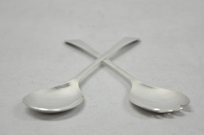 Vintage Sheffield England Modern Silver Plated Salad Serving Set Fork & Spoon