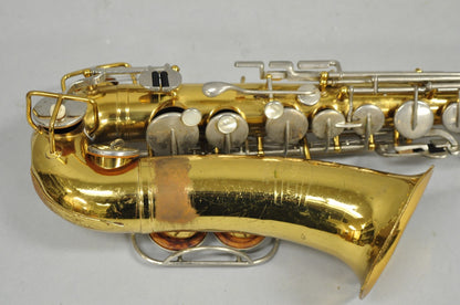 Vintage Bundy Selmer Brass Alto Saxophone in Hard Case w/ Extras