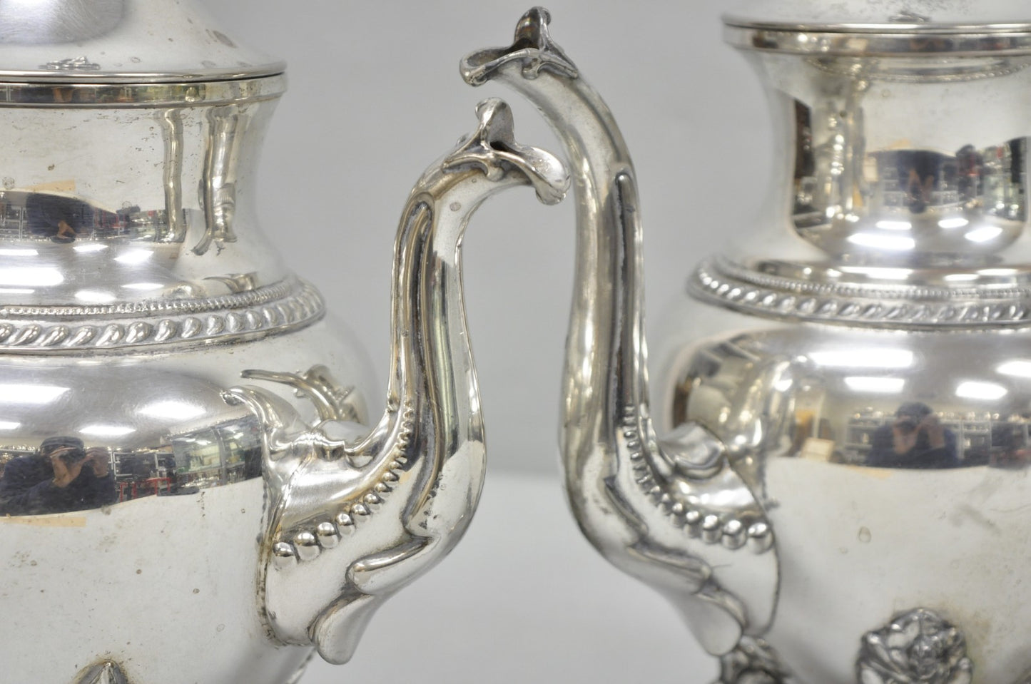 Vintage Birmingham English Art Nouveau Silver Plated Tea Service - 5 Pc Set