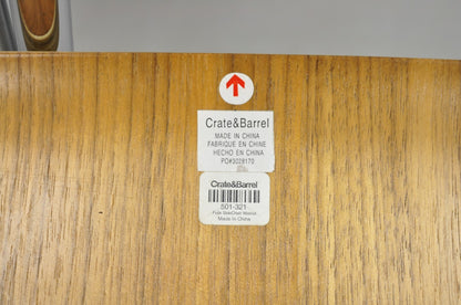 Crate & Barrel Felix Walnut Dining Side Chairs Mid Century Modern Style Set of 6