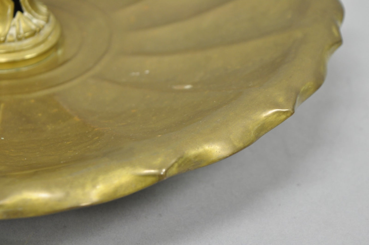 Vintage Art Nouveau Brass Figural Nude Woman Centerpiece Compote Dish Bowl