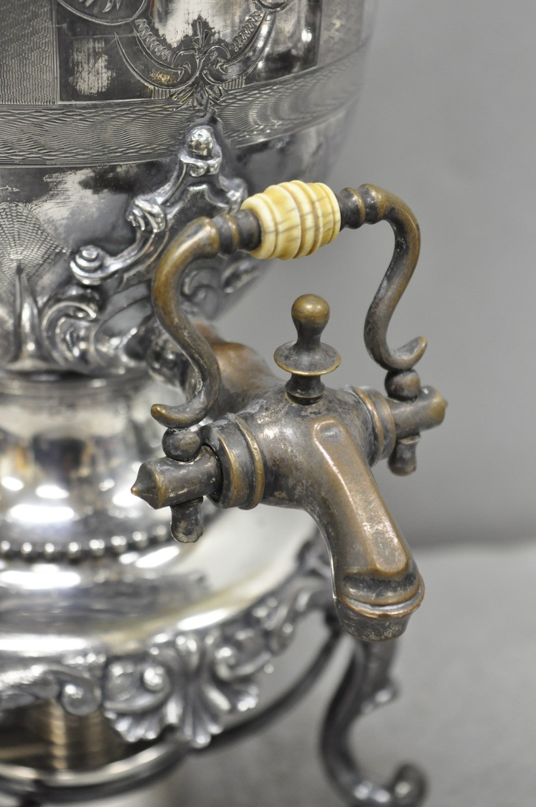 Antique Reed & Barton 1929 English Regency Silver Plated Samovar Tea Set 4 Pcs