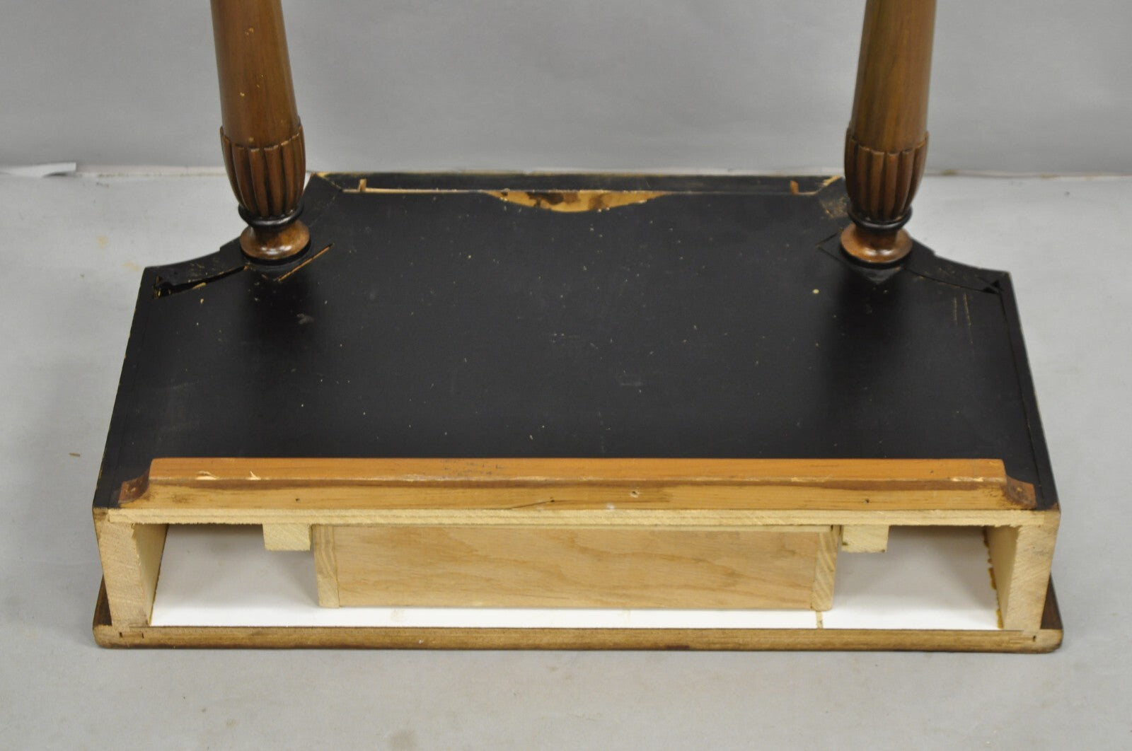 Vintage French Regency Style Cherry Small Wall Mount Console Table w/ Drawer