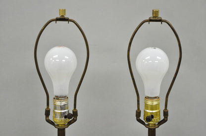 Vintage German Ceramic Pottery Beer Stein Renaissance Style Table Lamps - a Pair