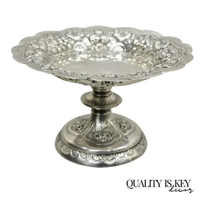 Walker & Hall Sheffield Silver Plated Regency Fruit Shell Compote Platter Stand