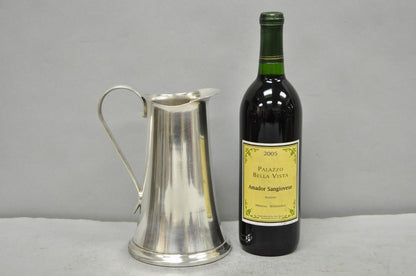 Vintage Sheffield USA Silver Plated Mid Century Modern Tapered Water Pitcher