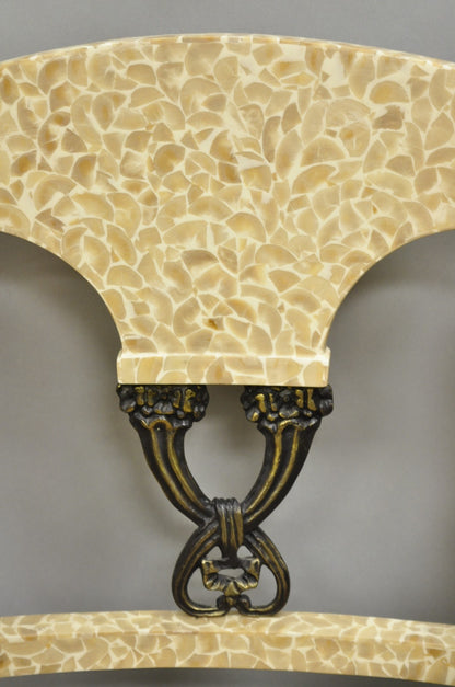 Enrique Garcel Tessellated Stone Inlay Regency Style Dining Chairs - Set of 6