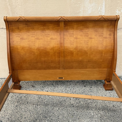 Thomasville Grand Classics Neoclassical Empire Queen Size Maple Wood Sleigh Bed