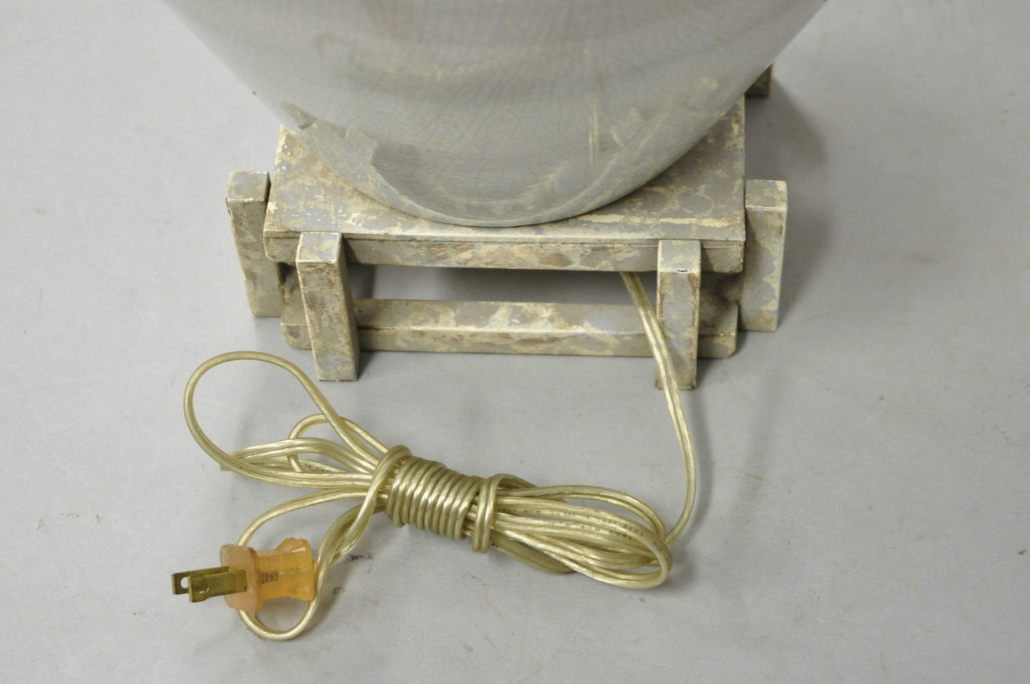 Vintage Contemporary Architectural Ginger Jar Ceramic Porcelain Table Lamp