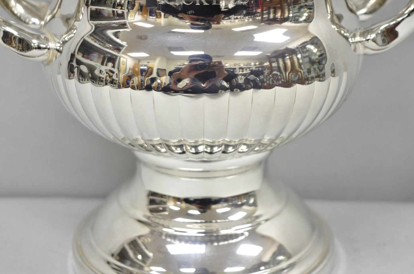 Vintage Silver Plated Trophy Cup Urn Champagne Chiller Ice Bucket Engraved