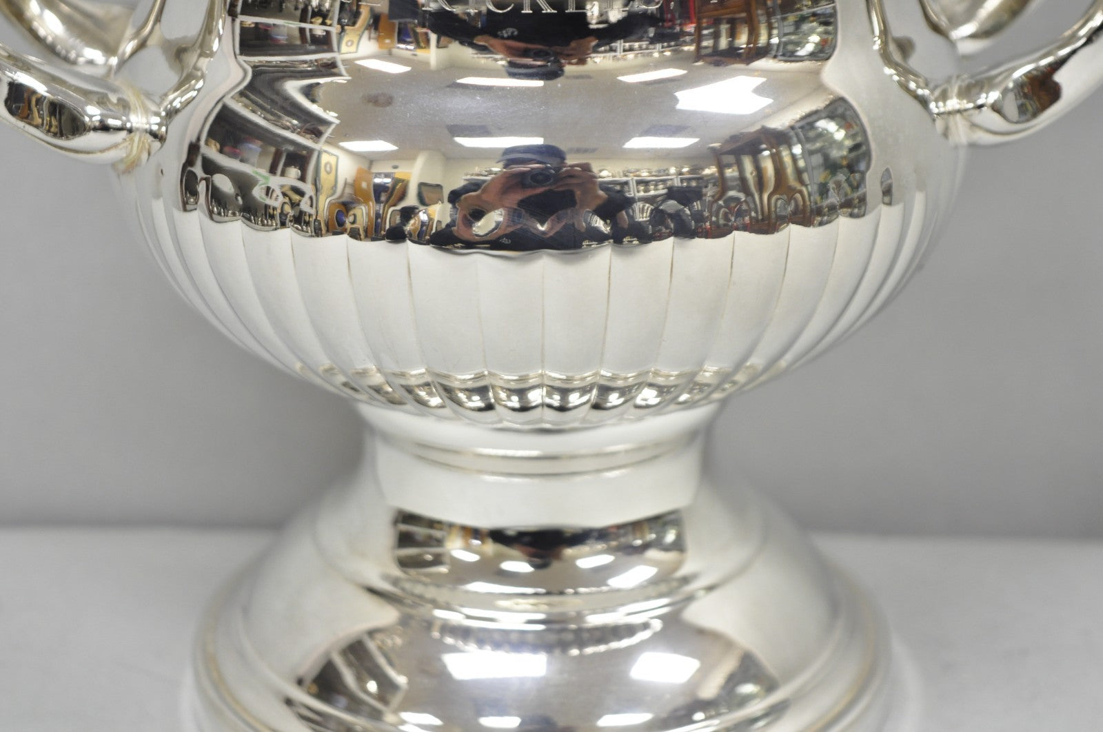 Vintage Silver Plated Trophy Cup Urn Champagne Chiller Ice Bucket Engraved