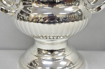 Vintage Silver Plated Trophy Cup Urn Champagne Chiller Ice Bucket Engraved