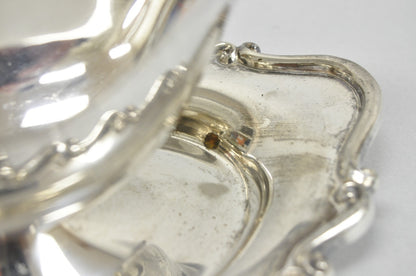 Vintage FB Rogers Silver Plated Victorian Gravy Sauce Boat w/ Attached Dish