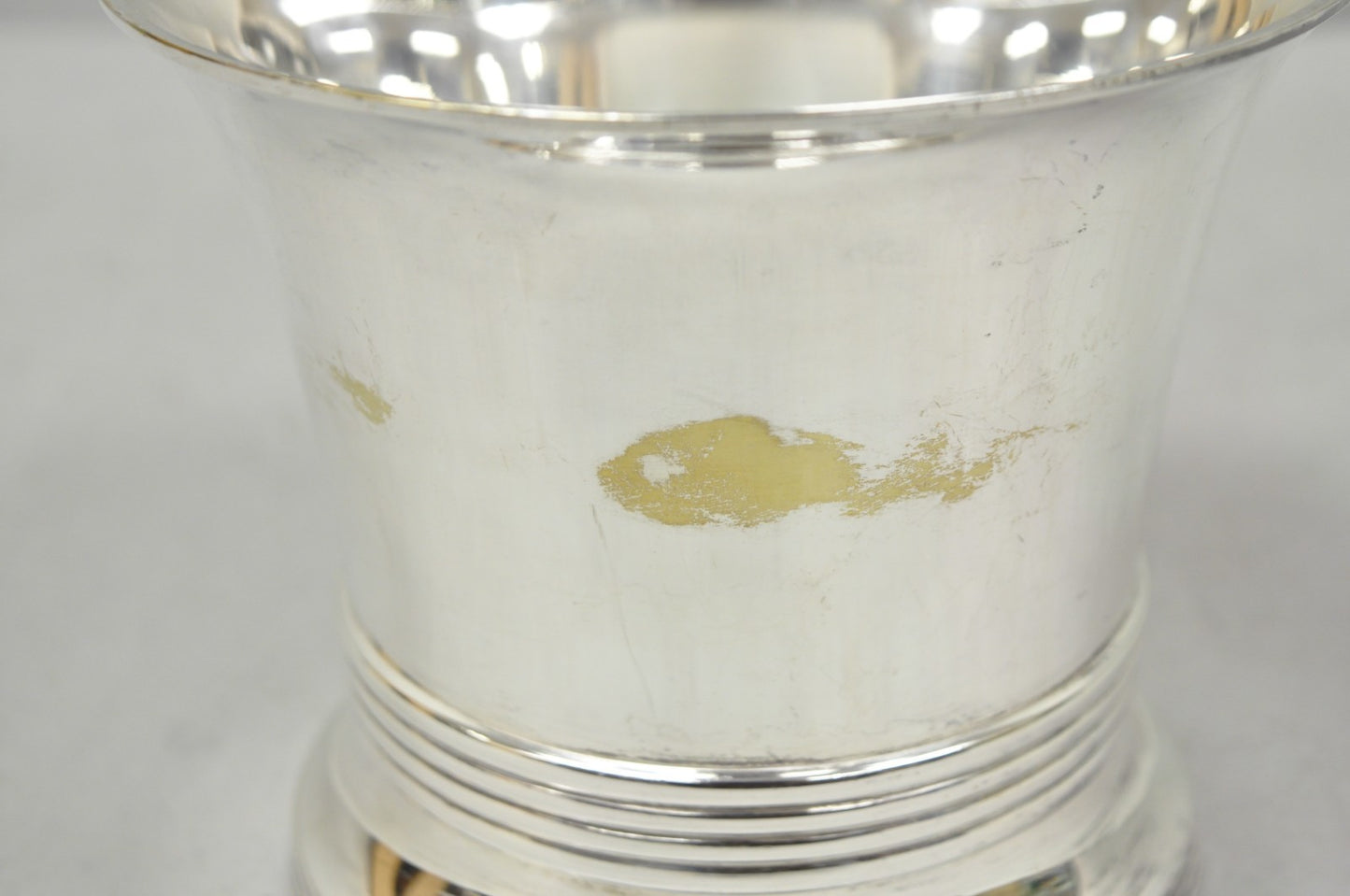 Antique English Regency Soldered Silver Plated Fluted Champagne Chiller Bucket