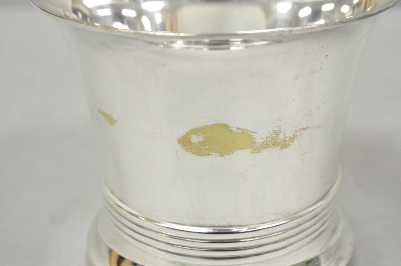 Antique English Regency Soldered Silver Plated Fluted Champagne Chiller Bucket