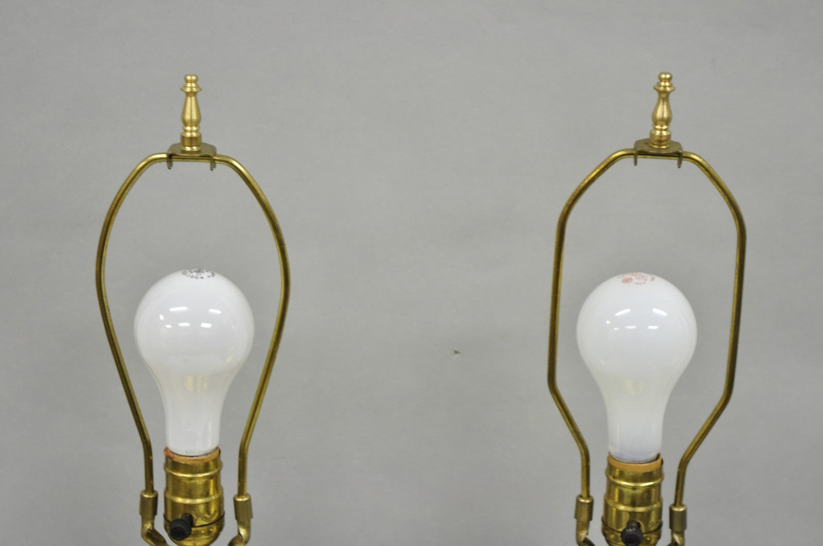 Vintage Oriental Porcelain Chinese Ginger Jar Chinoiserie Table Lamps - a Pair
