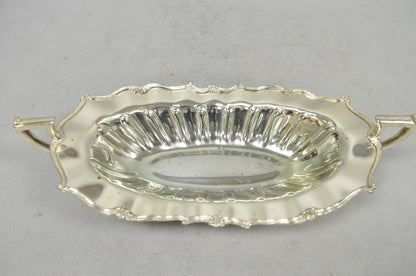 Vintage FB Rogers Victorian Silver Plated Scalloped Centerpiece Fruit Bowl