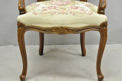 Vintage Chateau D'Ax spa French Louis XV Style Italian Tapestry Arm Chair